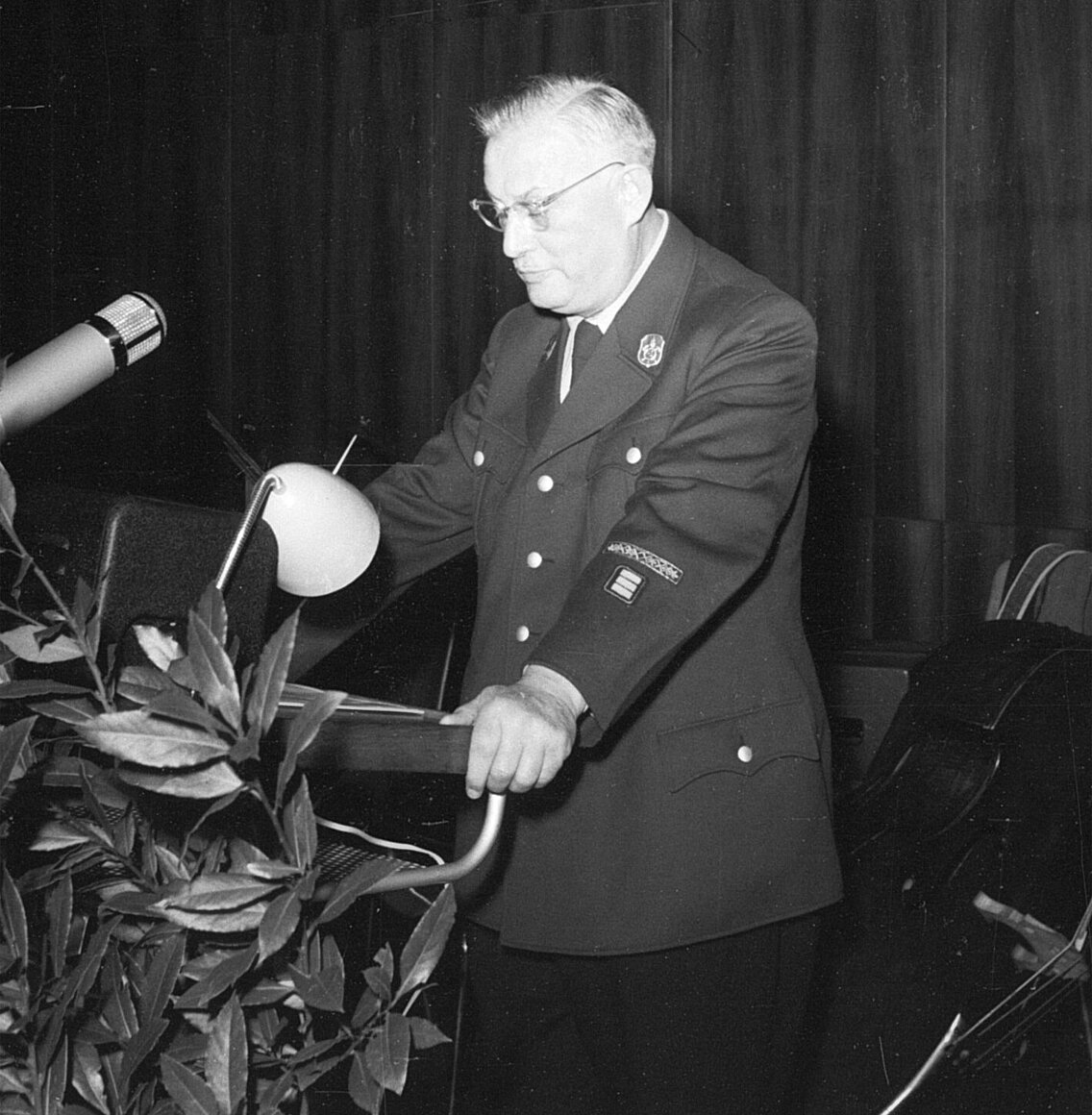 Kommandant der FF München Michael Wislsperger anlässlich des 75-jährigen Jubiläums der BF München 1954