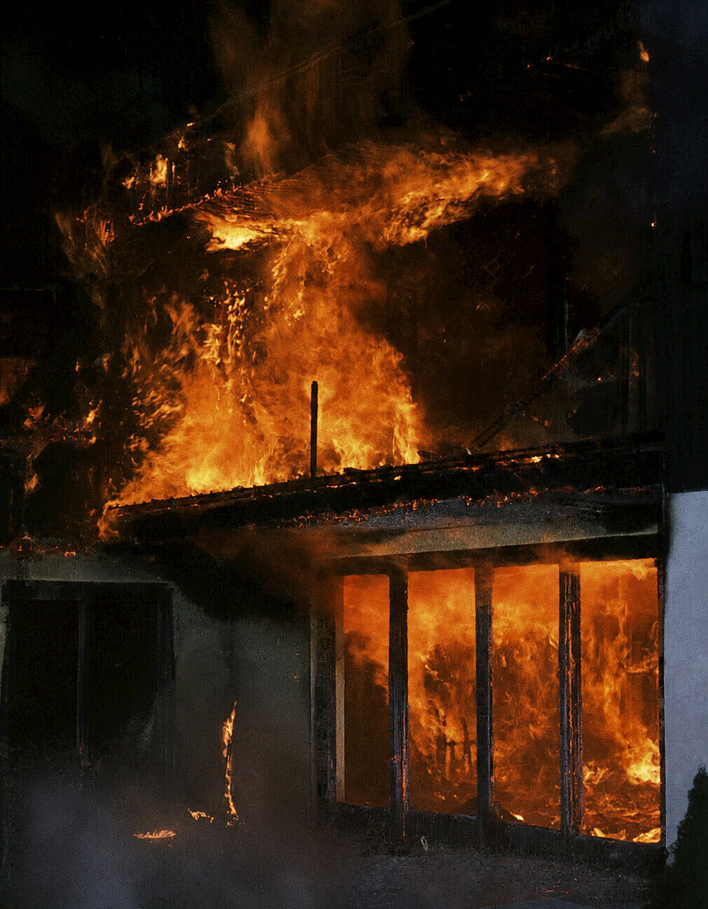 Das Einfamilienhaus im Vollbrand
