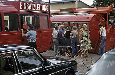 Die von OBD Seegerer eingerichtete Einsatzleitstelle in Trudering, in der die Bürger ihr Ansinnen direkt vorbringen konnten